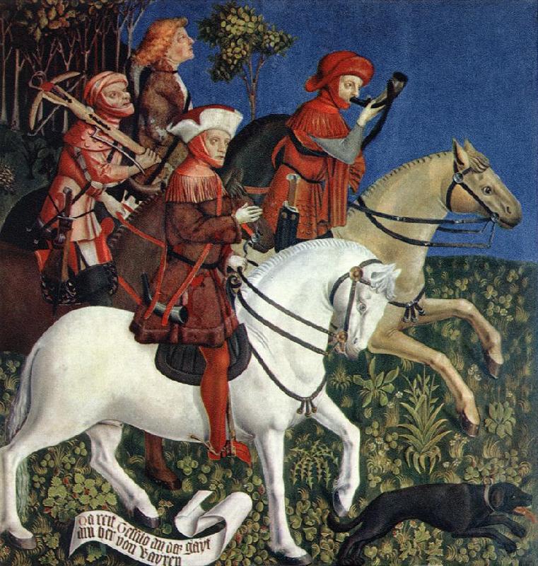 MASTER of the Polling Panels Prince Tassilo Rides to Hunting oil painting picture